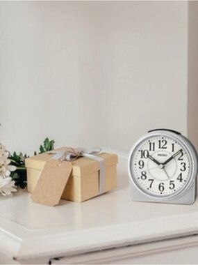 SEIKO QHE198SLH Bedside Alarm Clock